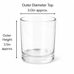 10 oz Candle Glass, Clear - Pack of 6 4 10 oz Candle Glass, Clear