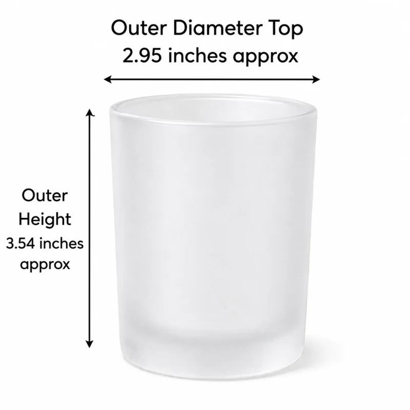 10 oz Candle Glass, Frosted