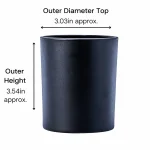10 oz Candle Glass, Matte Black - Pack of 6 4 10 oz Candle Glass, Matte Black