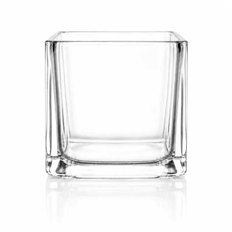10 oz Cube Candle Glass, Clear - Pack of 6 1 10 oz Cube Candle Glass, Clear