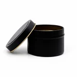 4 oz Candle Tins, Black - Pack of 12 3 4 oz Candle Tins, Black