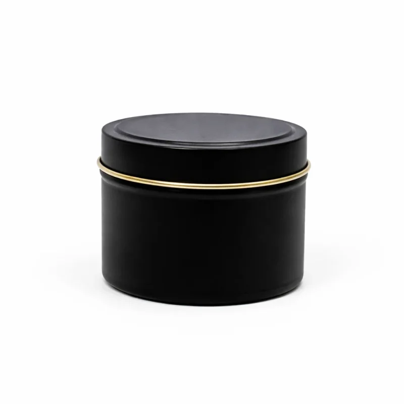4 oz Candle Tins, Black - Pack of 12 1 4 oz Candle Tins Black