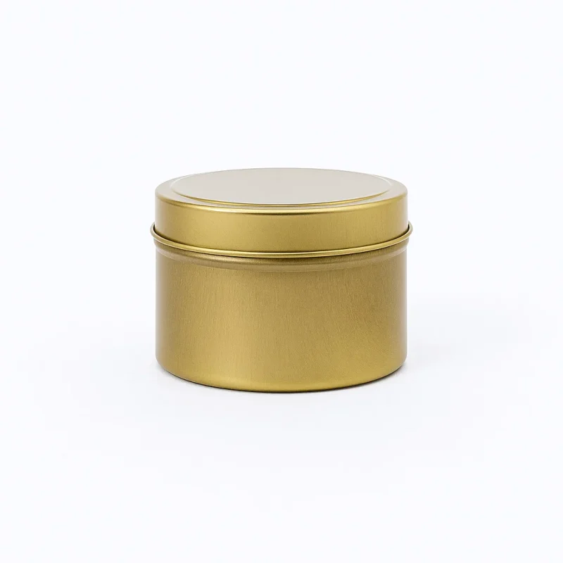 4 oz Candle Tins, Gold - Pack of 12 1 4 oz Candle Tins, Gold