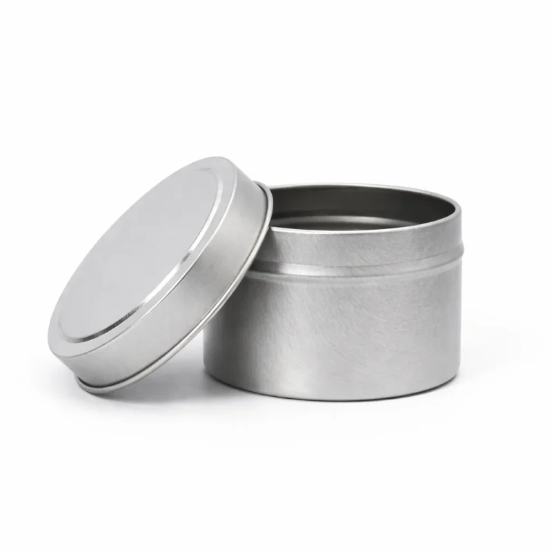 4 oz Candle Tins, Silver