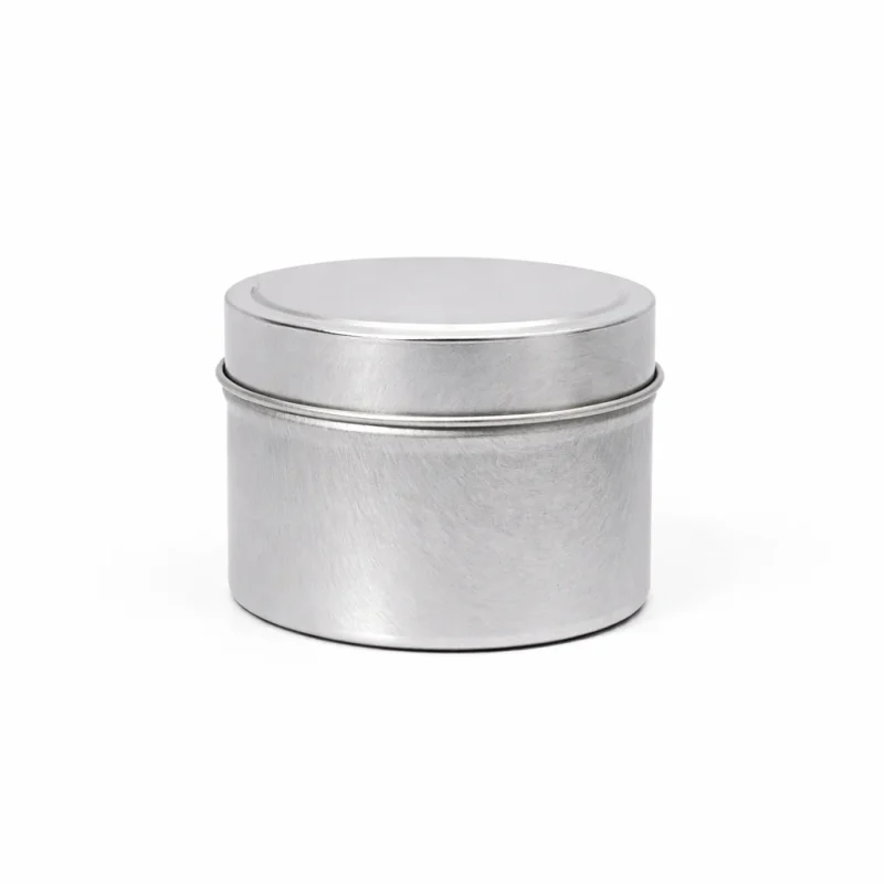 4 oz Candle Tins, Silver