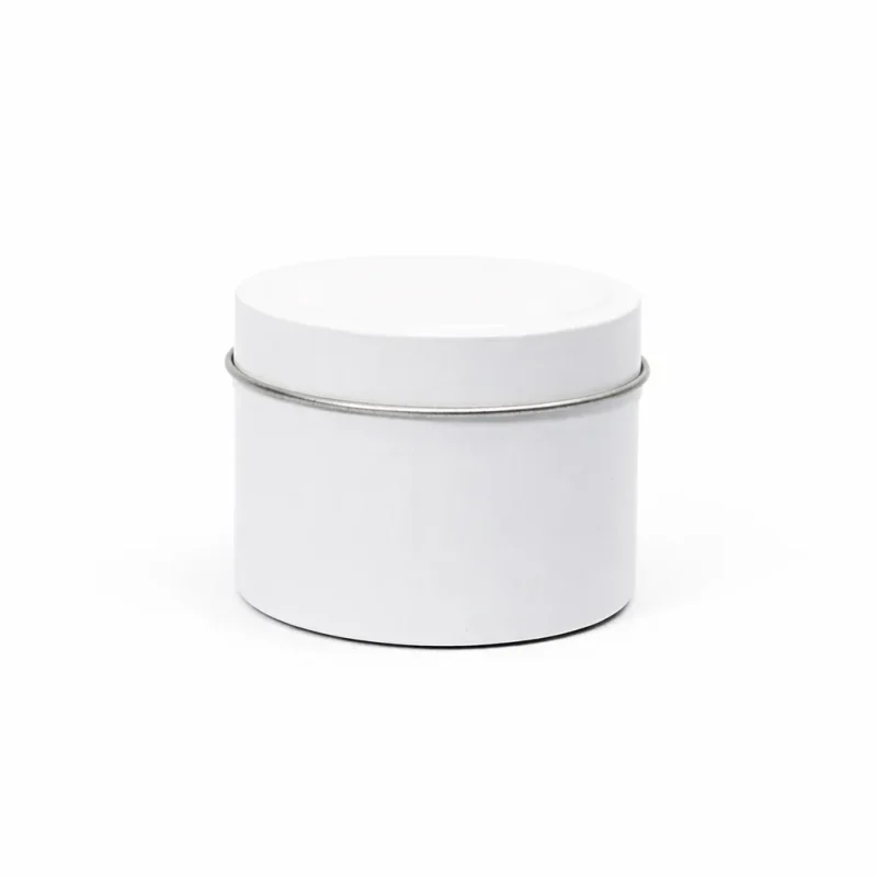 4 oz Candle Tins, White - Pack of 12 1 4 oz Candle Tins, White