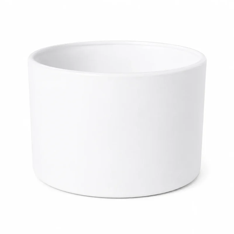 18.5 oz Three Wick Candle Glass, Matte White