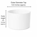 18.5 oz Three Wick Candle Glass, Matte White