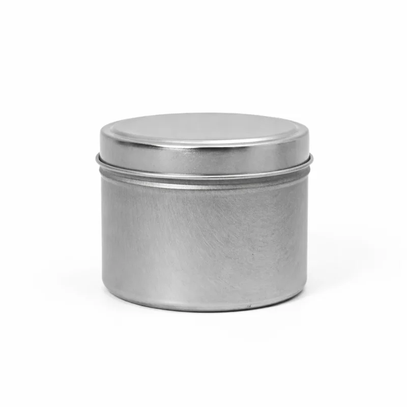 6 oz Candle Tins, Silver - Pack of 12 1 6 oz Candle Tins, Silver