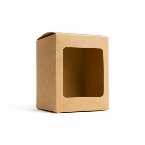 6.5 oz Candle Box With Window, Kraft
