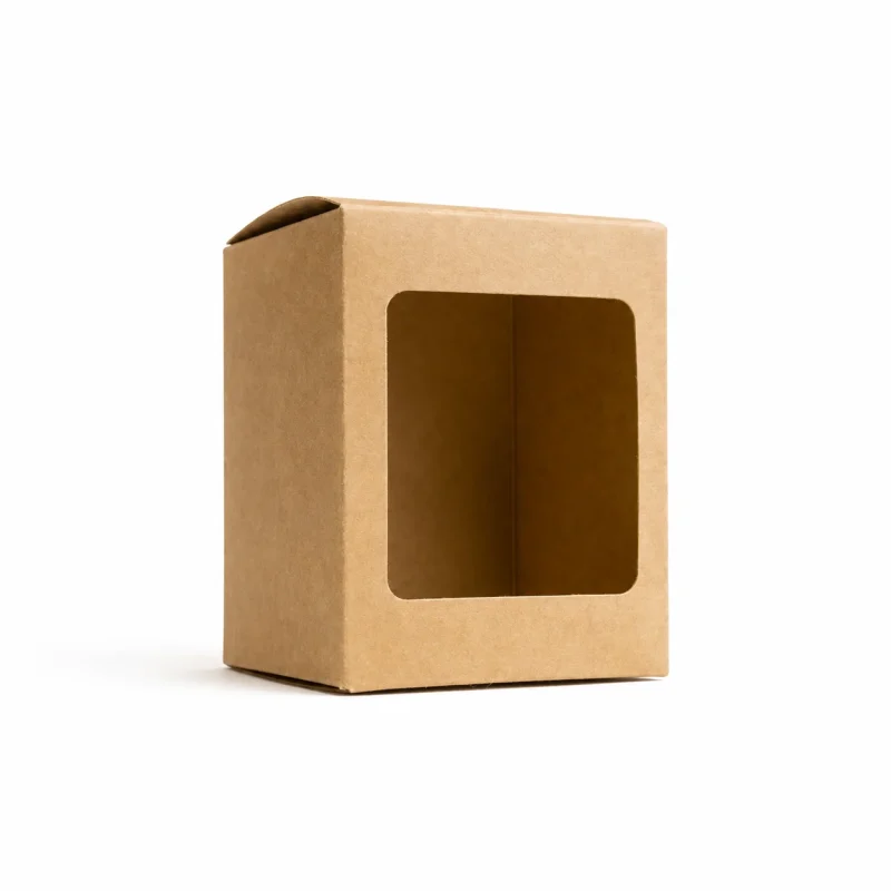 6.5 oz Candle Box With Window, Kraft - Pack Of 6 1 6.5 oz Candle Box With Window, Kraft