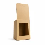 6.5 oz Candle Box With Window, Kraft - Pack Of 6 3 6.5 oz Candle Box With Window, Kraft