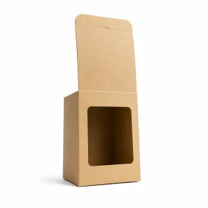 6.5 oz Candle Box With Window, Kraft