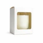 6.5 oz Candle Box With Window, White