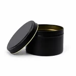 8 oz Candle Tins, Black - Pack of 12 3 8 oz Candle Tins, Black