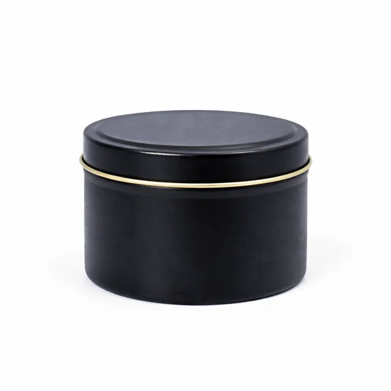 8 oz Candle Tins, Black - Pack of 12 1 8 oz Candle Tins, Black