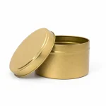 8 oz Candle Tins, Gold - Pack of 12 3 8 oz Candle Tins, Gold