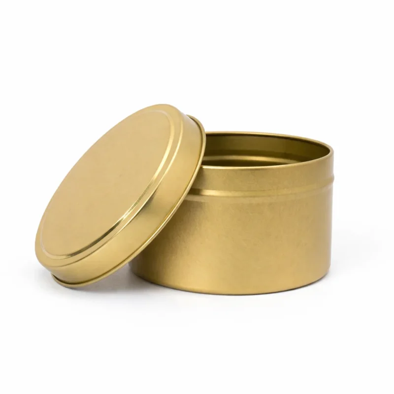 8 oz Candle Tins, Gold
