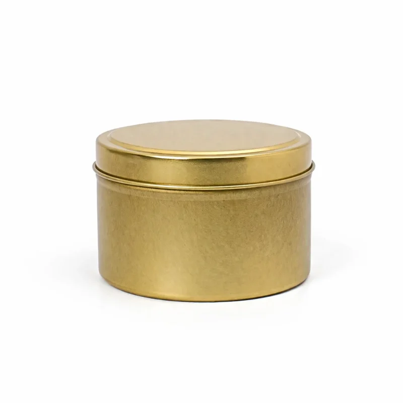 8 oz Candle Tins, Gold - Pack of 12 1 8 oz Candle Tins, Gold