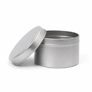 8 oz Candle Tins, Silver