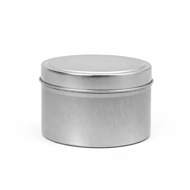 8 oz Candle Tins, Silver