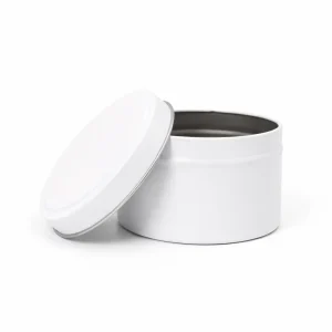 8 oz Candle Tins, White