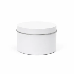 8 oz Candle Tins, White