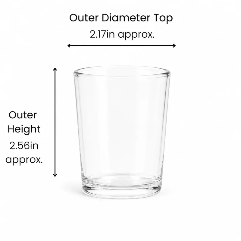 3 oz Candle Glass, Clear