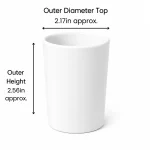 3 oz Candle Glass, Matte White - Pack of 6 4 3 oz Candle Glass, Matte White