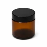 3.3 oz Glass Jar With Lid, Amber - Pack of 6 3 3.3 oz Glass Jar With Lid, Amber