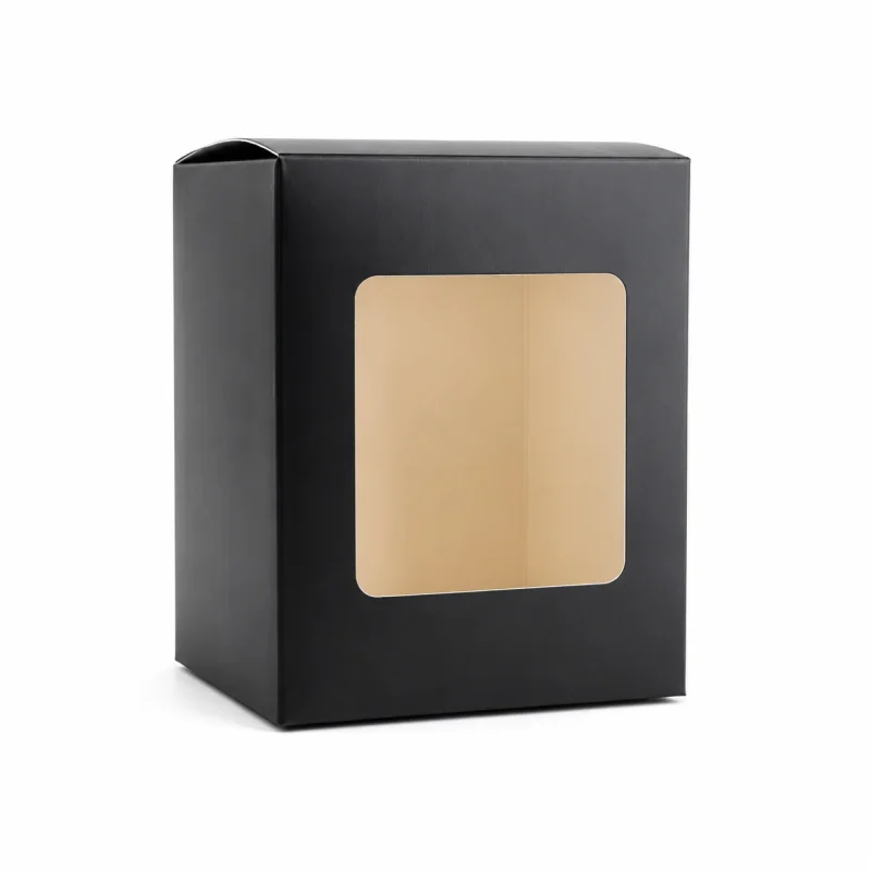 10 oz Candle Box With Window, Black - Pack Of 6 1 10 oz Candle Box With Window, Black