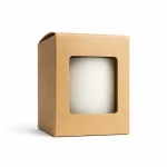 10 oz Candle Box With Window, Kraft - Pack Of 6 4 10 oz Candle Box With Window, Kraft
