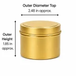 4 oz Candle Tins, Gold - Pack of 12 4 4 oz Candle Tins, Gold