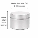 4 oz Candle Tins, Silver