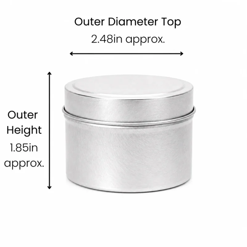 4 oz Candle Tins, Silver