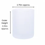 6.5 oz Candle Glass, Frosted