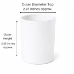6.5 oz Candle Glass, Matte White - Pack of 6 4 6.5 oz Candle Glass, Matte White