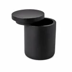 6.5 oz Concrete Candle Jar With Lid, Black