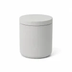 6.5 oz Concrete Candle Jar With Lid, Gray