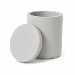 6.5 oz Concrete Candle Jar With Lid, Gray