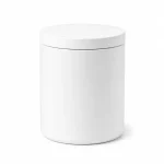 6.5 oz Concrete Candle Jar with Lid, White - Pack of 6 2 6.5 oz Concrete Candle Jar With Lid, White
