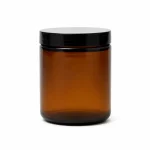6.5 oz Glass Jar With Lid, Amber - Pack of 6 2 6.5 oz Glass Jar With Lid, Amber