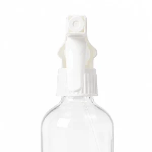8oz Clear Glass Spray Bottle With White Trigger