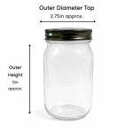 16 oz Mason Jar - Pack of 6 4 16 oz Jelly Jar